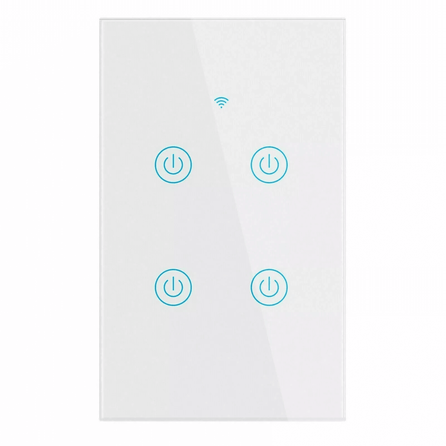 Gang WiFi Smart Wall Touch Light Switch Glass Panel Compatible with Alexa, Google Assistant Remote Control via Smart App