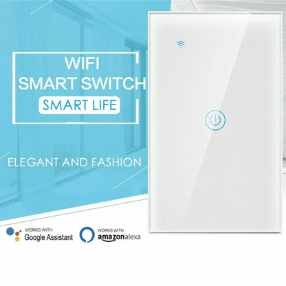 Gang WiFi Smart Wall Touch Light Switch Glass Panel Compatible With Alexa Google Assistant Remote C 7