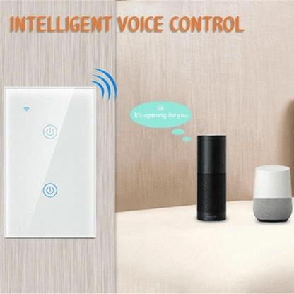 Gang WiFi Smart Wall Touch Light Switch Glass Panel Compatible With Alexa Google Assistant Remote C 6