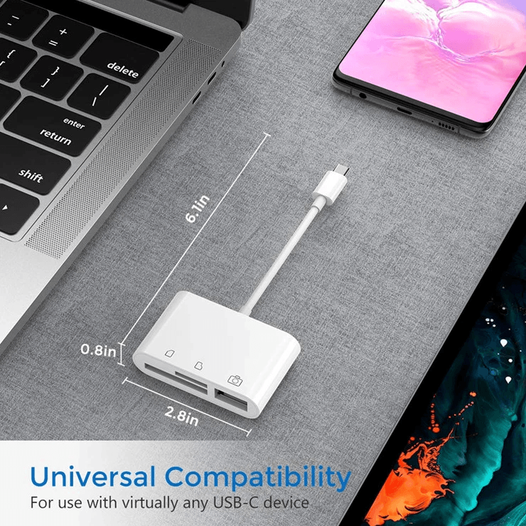 USB Hub Converter TypeC Adapter SD Card Reader For MacBook Pro Laptop Chromebook  USBC Devices 15