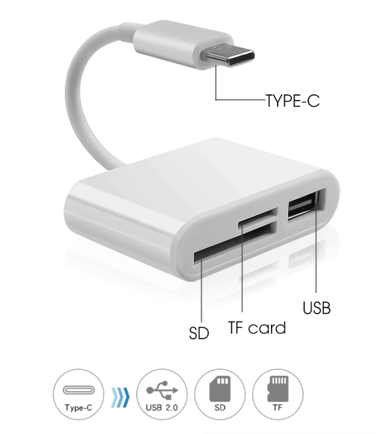 USB Hub Converter TypeC Adapter SD Card Reader For MacBook Pro Laptop Chromebook  USBC Devices 13
