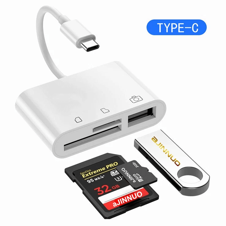 USB Hub Converter TypeC Adapter SD Card Reader For MacBook Pro Laptop Chromebook  USBC Devices 6