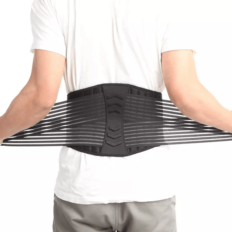 Lower Back Support Brace Lumbar Waist Belt Double Pull Design With Breathable Mesh For Men  Women P 16