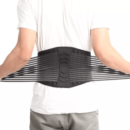 Lower Back Support Brace Lumbar Waist Belt Double Pull Design With Breathable Mesh For Men  Women P 16