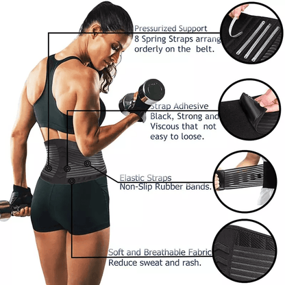 Lower Back Support Brace Lumbar Waist Belt Double Pull Design With Breathable Mesh For Men  Women P 9