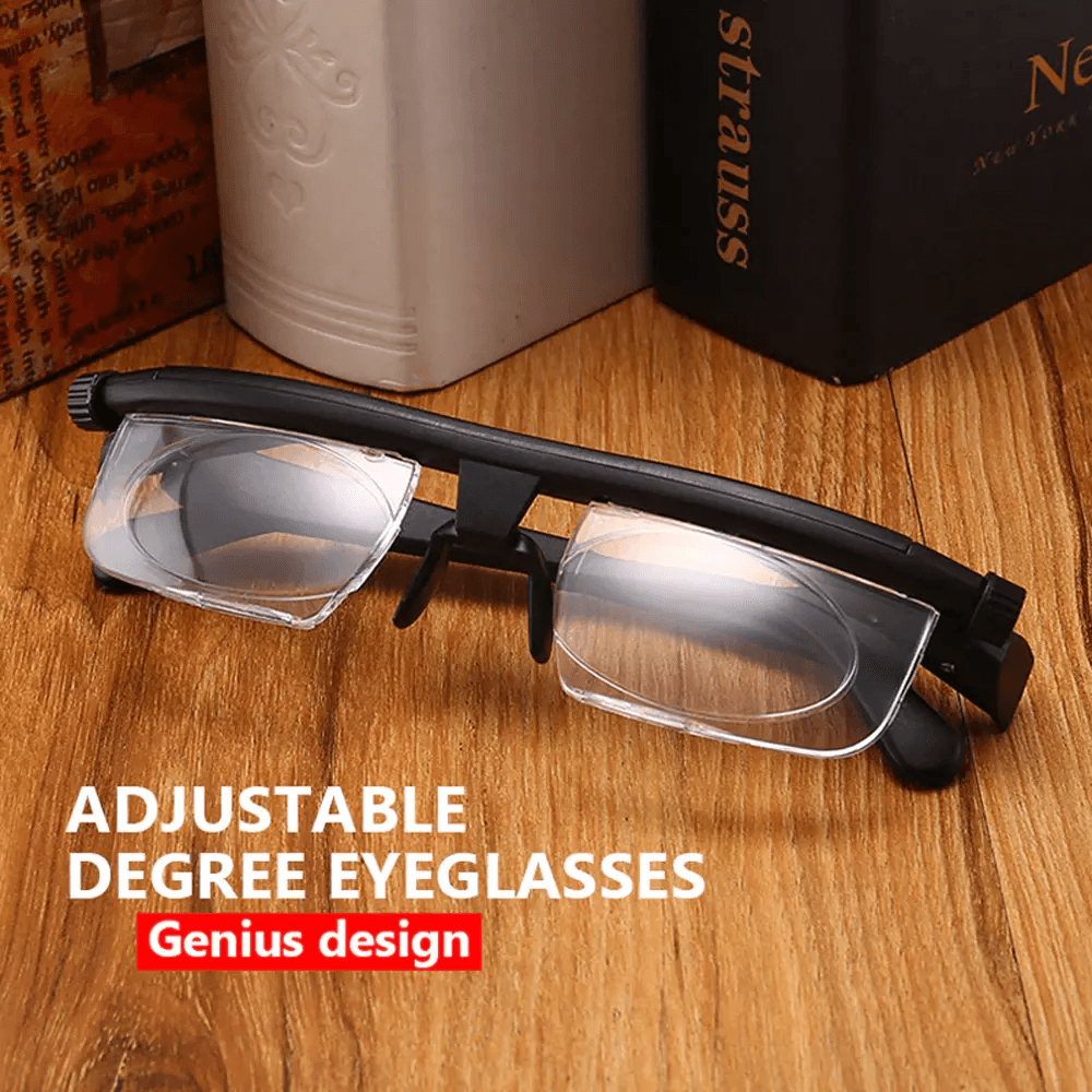 Dial Adjustable Glasses  Variable Focus Reading  Distance Vision Eyeglasses For Men  Women 0