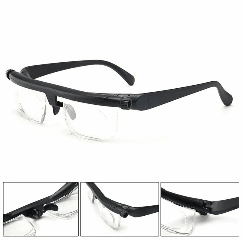 Dial Adjustable Glasses  Variable Focus Reading  Distance Vision Eyeglasses For Men  Women 1