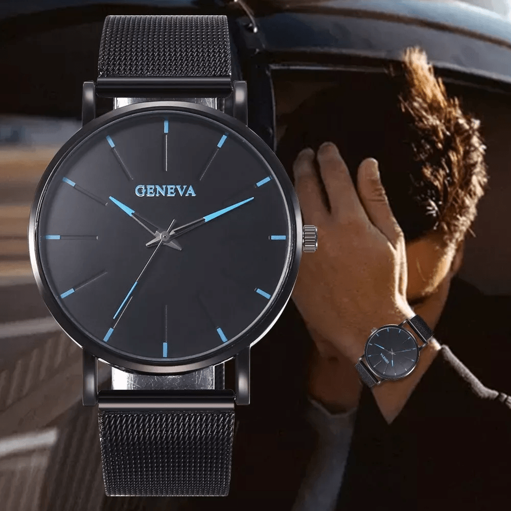 Waterproof Mens Watch  Stainless Steel Quartz Luminous Classic Business Wristwatch With Chronograph 1
