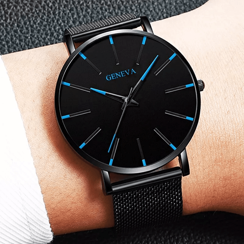 Waterproof Mens Watch  Stainless Steel Quartz Luminous Classic Business Wristwatch With Chronograph 5