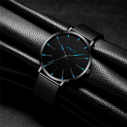 Waterproof Mens Watch  Stainless Steel Quartz Luminous Classic Business Wristwatch With Chronograph 6