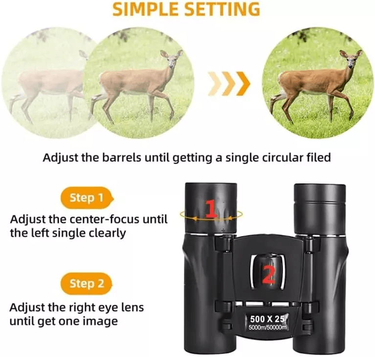 Portable HD Zoom Powerful Binoculars High Definition Day  Night Vision For Hunting Outdoor Adventur 2