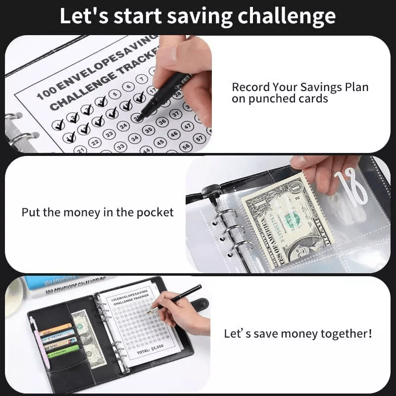 100 Envelope Challenge Budget Planner With A5 Money Saving Binder Kit Pre Numbered Cash Envelopes 5