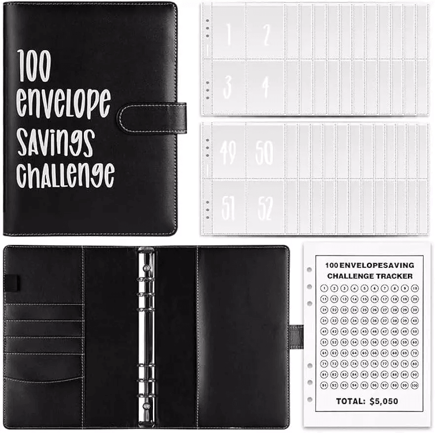 100 Envelope Challenge Budget Planner With A5 Money Saving Binder Kit Pre Numbered Cash Envelopes 6