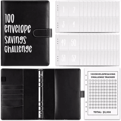 100 Envelope Challenge Budget Planner With A5 Money Saving Binder Kit Pre Numbered Cash Envelopes 6