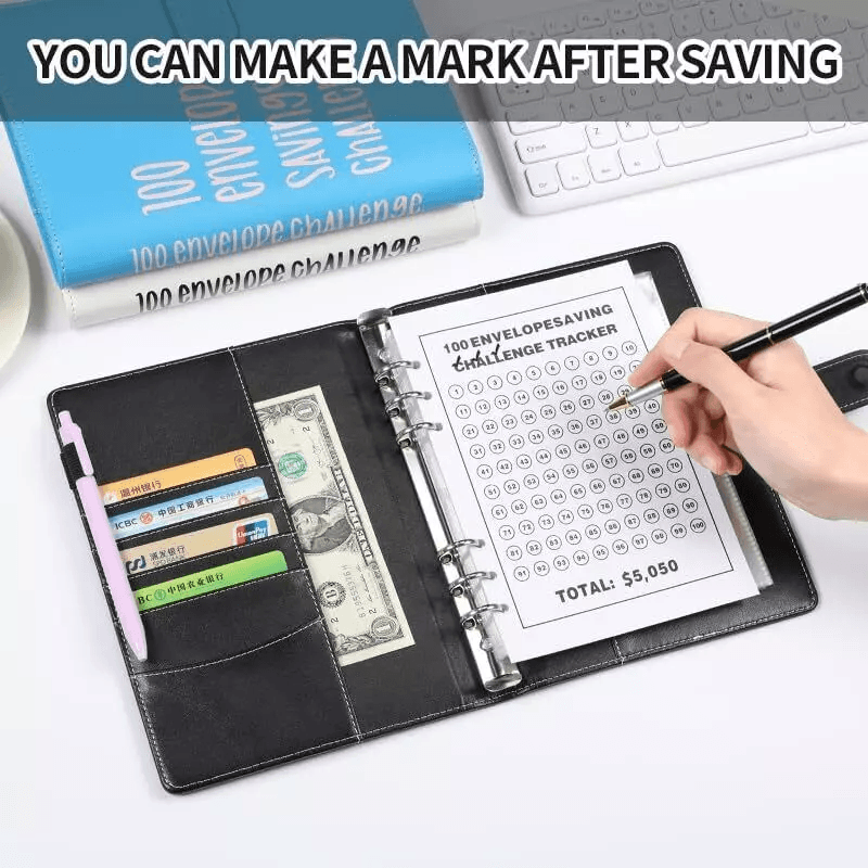 100 Envelope Challenge Budget Planner With A5 Money Saving Binder Kit Pre Numbered Cash Envelopes 4