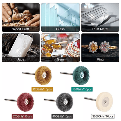 Metal Polishing Buffing Wheel  Burr Kit Rotary Tool Accessories For Dremel Jewelry Rust Removal  Su 2