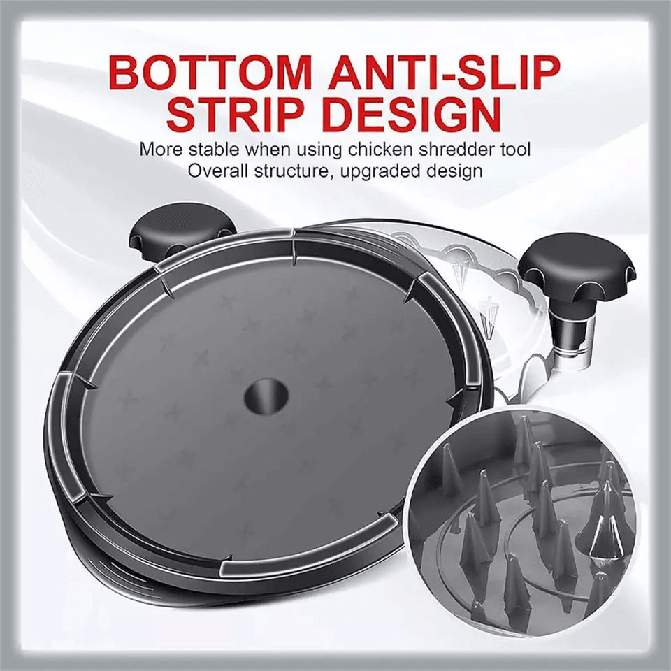 Large Chicken Shredder Tool Twist Meat Shredding Grinder With NonSlip Base BPAFree Handles Dishwash 11