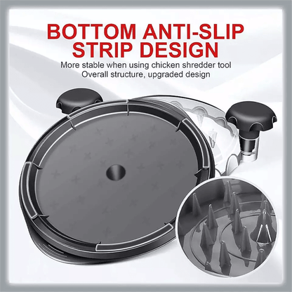 Large Chicken Shredder Tool Twist Meat Shredding Grinder With NonSlip Base BPAFree Handles Dishwash 11