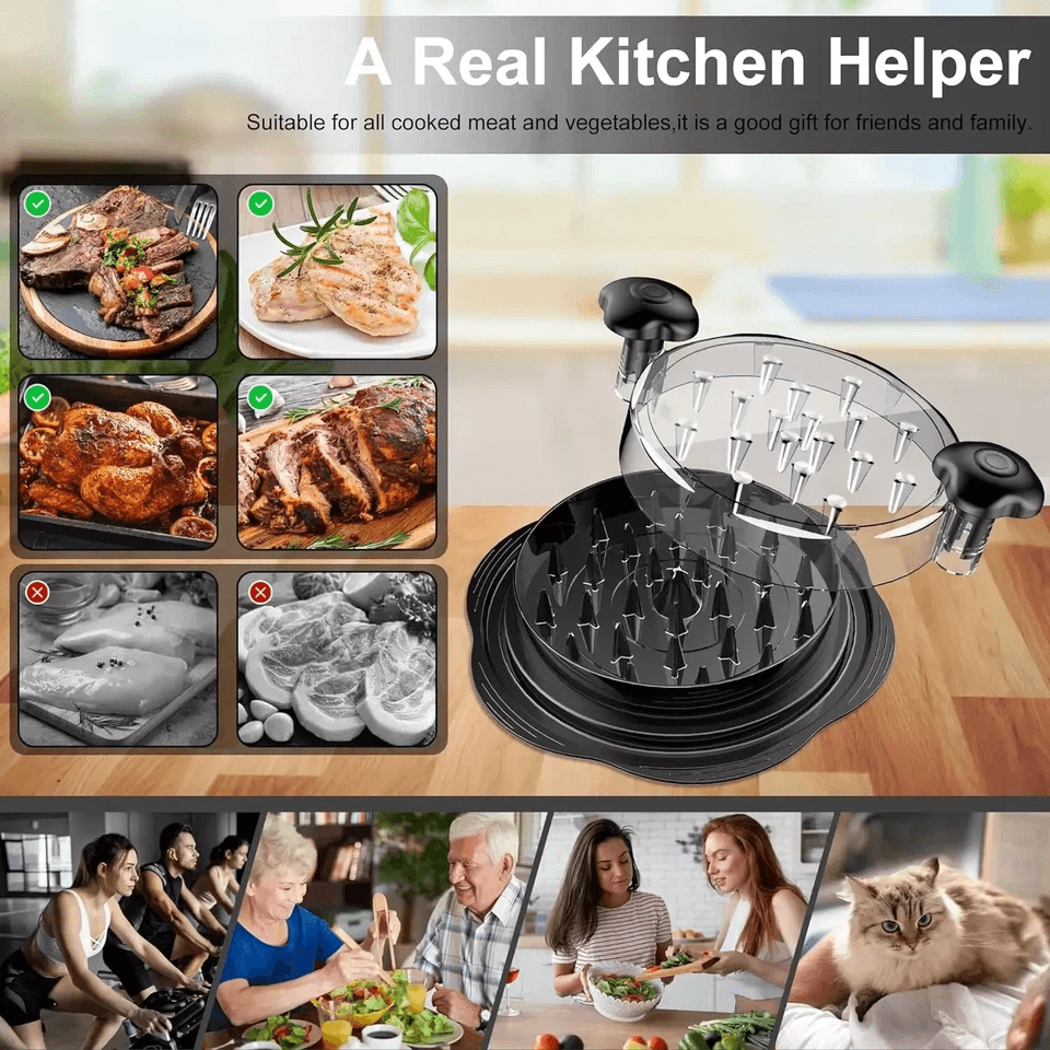 Large Chicken Shredder Tool Twist Meat Shredding Grinder With NonSlip Base BPAFree Handles Dishwash 3