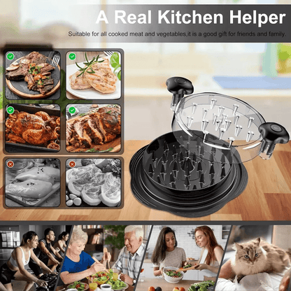 Large Chicken Shredder Tool Twist Meat Shredding Grinder With NonSlip Base BPAFree Handles Dishwash 3