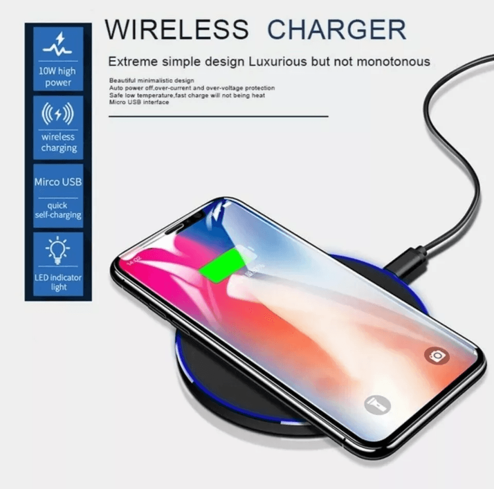 Wireless Charger Fast Charge Pad Qi Charging Station For IPhone Samsung AirPods CaseFriendly Portab 7