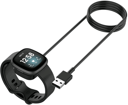 Wireless Charger For Fitbit Sense Versa USB Fast Charging Dock Cable Replacement TangleFree Smartwa 6