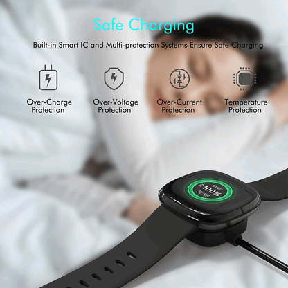 Wireless Charger For Fitbit Sense Versa USB Fast Charging Dock Cable Replacement TangleFree Smartwa 3