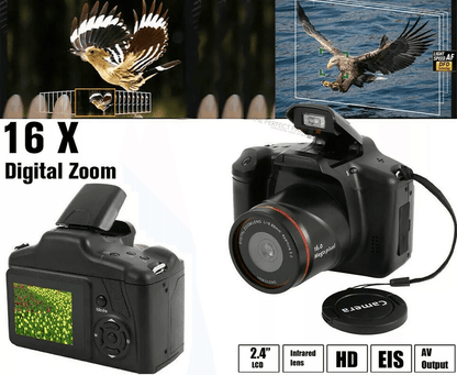 Digital Camera with TFT LCD Screen, 16X Zoom, HD Recording, Anti-Shake Mic, Lightweight Travel Camera