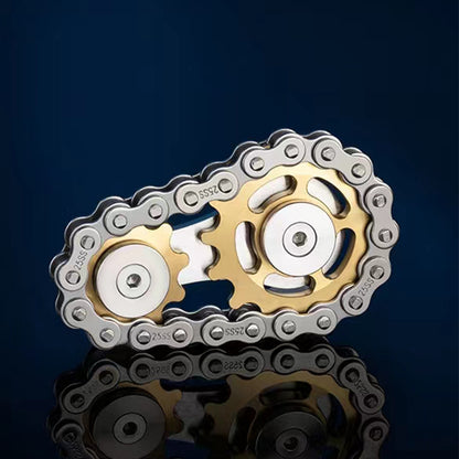 Chain Gear Hand Spinner for Adults – Metal Fidget Toy for Stress Relief & ADHD Focus Tool
