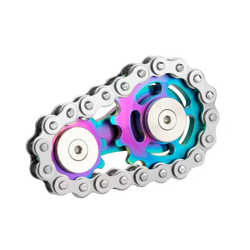 Chain Gear Hand Spinner for Adults – Metal Fidget Toy for Stress Relief & ADHD Focus Tool
