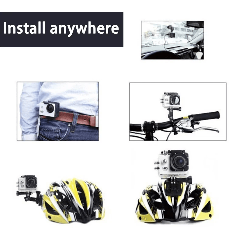 HD Action Sport Waterproof Camera 20MP Camcorder Video Recorder With LCD Diving Case  Accessories 9