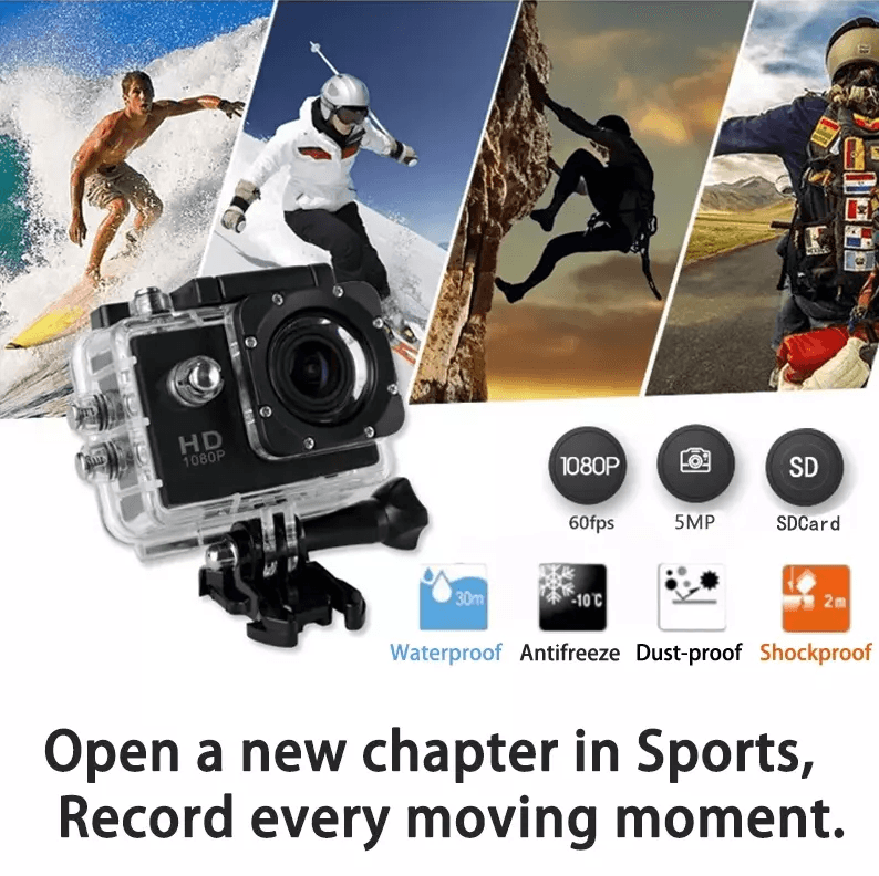 HD Action Sport Waterproof Camera 20MP Camcorder Video Recorder With LCD Diving Case  Accessories 3