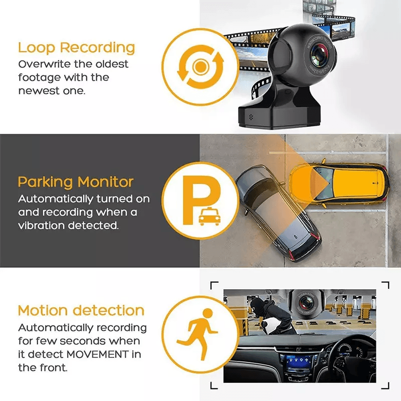 WiFi Dash Cam Recorder Car Camera HD DVR With GSensor Night Vision Vehicle Video Recorder For Cars  12
