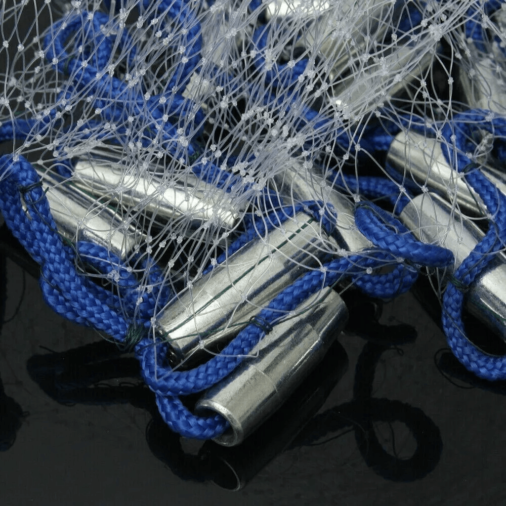 68101216FT Fishing Cast Net Bait Easy Throw Hand Cast Strong Nylon Mesh With Heavy Zinc Sinkers 2