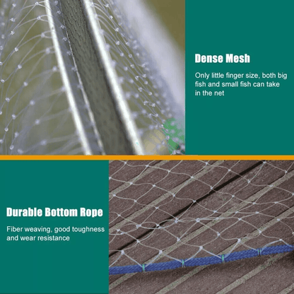 68101216FT Fishing Cast Net Bait Easy Throw Hand Cast Strong Nylon Mesh With Heavy Zinc Sinkers 5