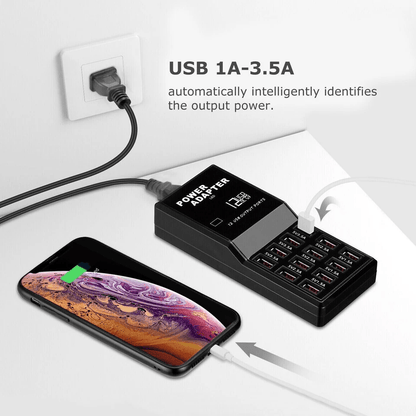 Multi Port USB Charging Station Hub USB Desktop Wall Charger Organizer For Phones Tablets Smart Dev 8