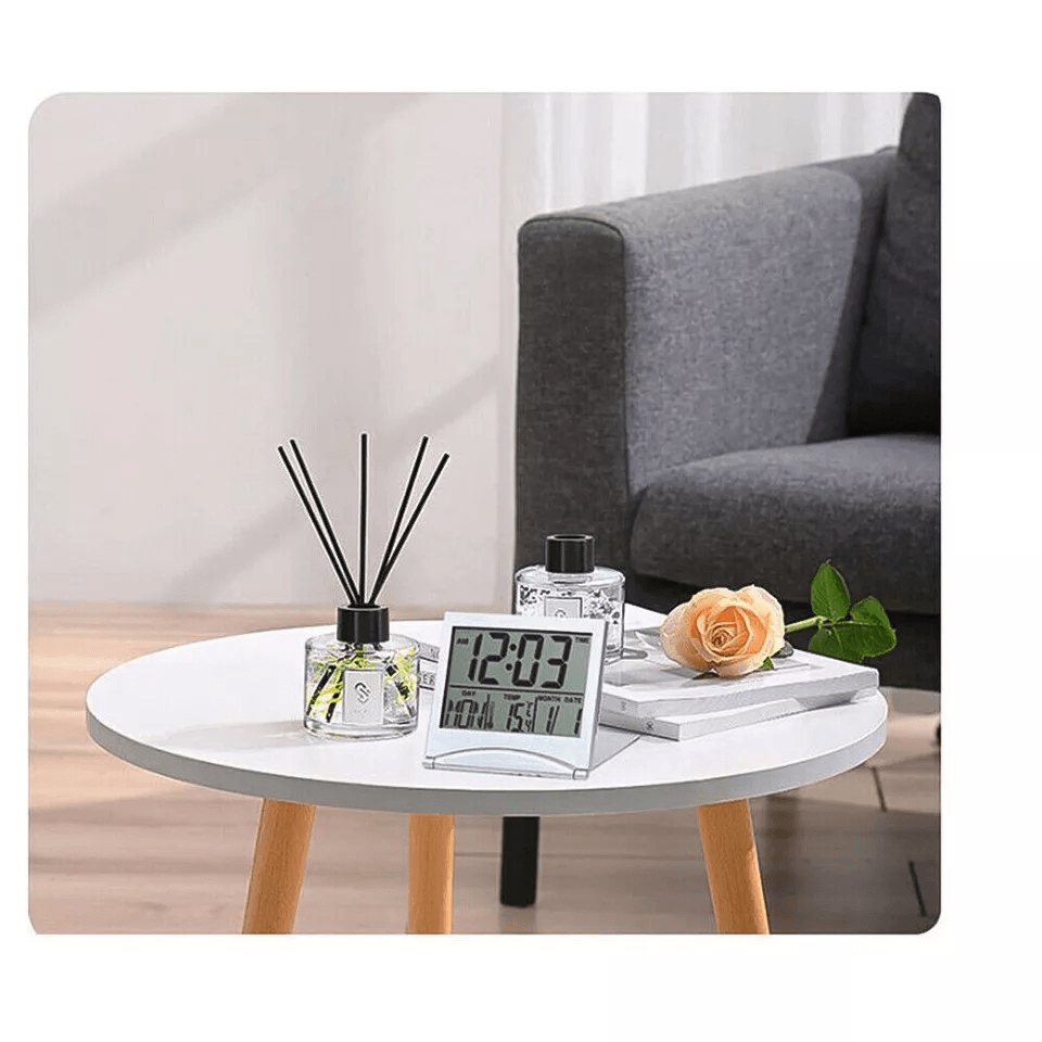 Digital Travel Alarm Clock Compact Foldable LCD Clock With Temperature Display  Timer For Desk Home 3
