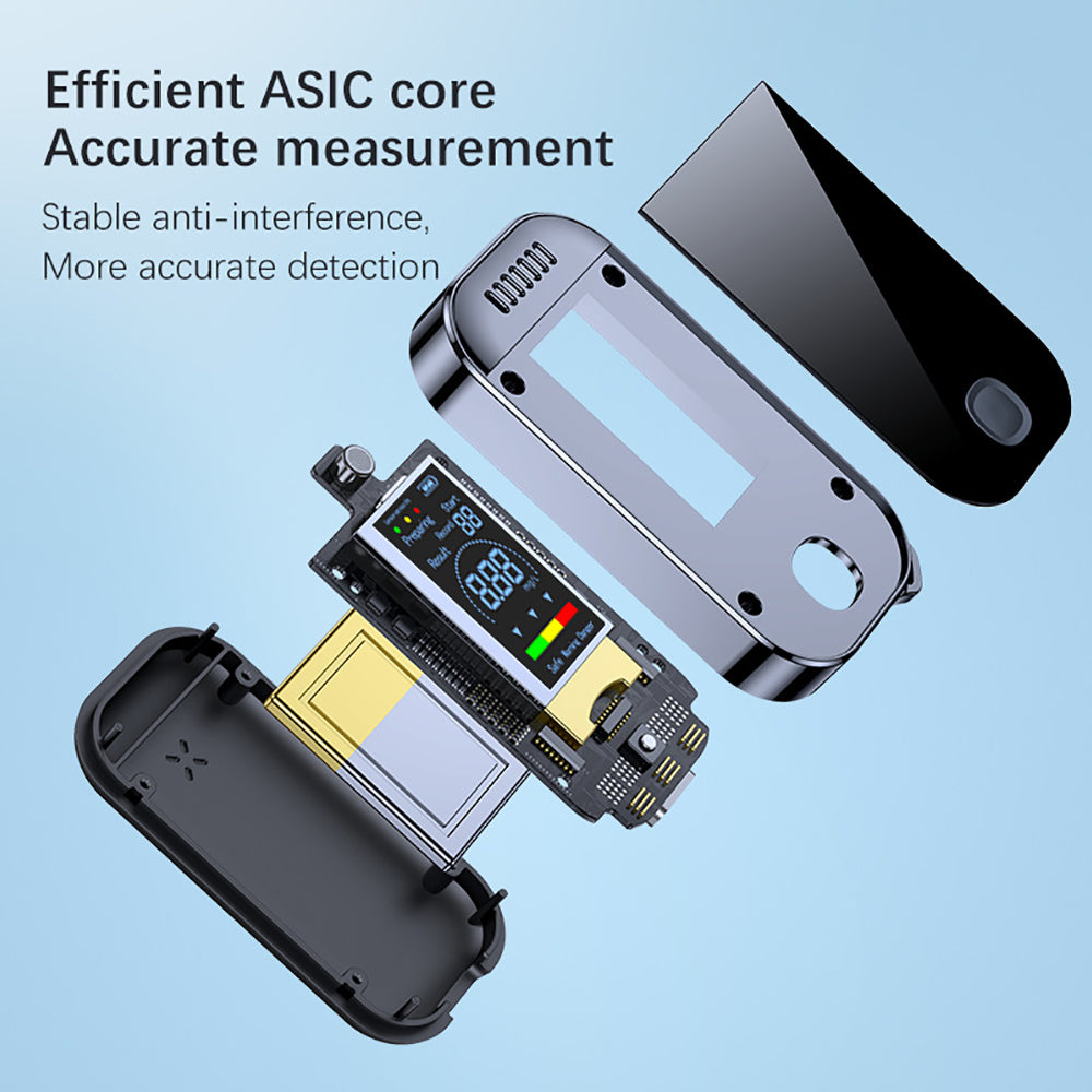 Digital Breath Alcohol Tester – USB Rechargeable Keychain Breathalyzer for Personal & Professional Use