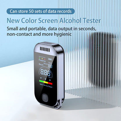 Digital Breath Alcohol Tester – USB Rechargeable Keychain Breathalyzer for Personal & Professional Use