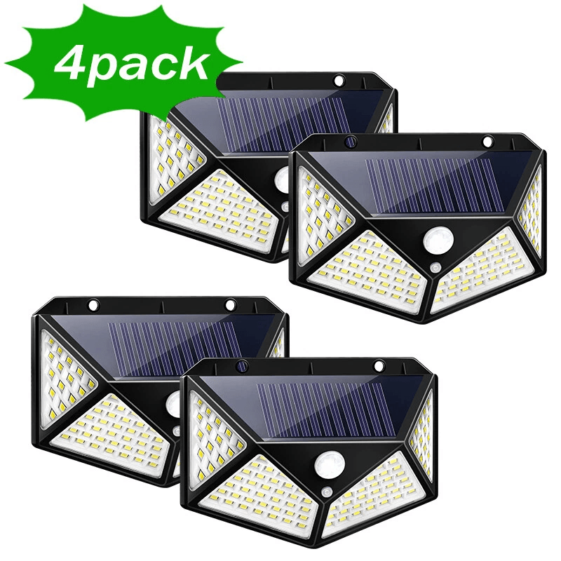 Solar Power 100 LEDs Light PIR Motion Sensor Outdoor Security Lamp For Wall  Garden 9