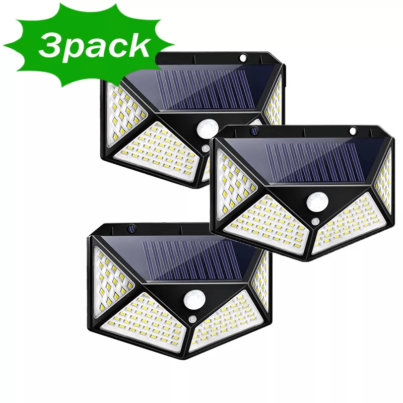 Solar Power 100 LEDs Light PIR Motion Sensor Outdoor Security Lamp For Wall  Garden 8