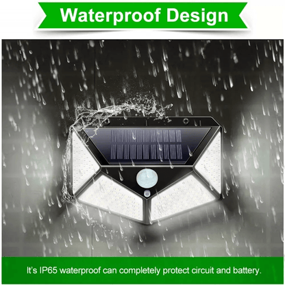 Solar Power 100 LEDs Light PIR Motion Sensor Outdoor Security Lamp For Wall  Garden 1
