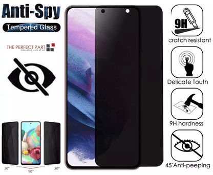 Anti-Spy Tempered Glass Screen Protector for Samsung Galaxy S21 Ultra 5G, Privacy Shield, Scratch-Resistant Case