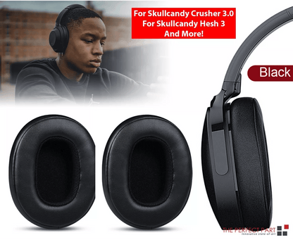 Premium Replacement Ear Cushions for Skullcandy Crusher Wireless & Hesh Headphones, Durable Leather Earpads with Sound