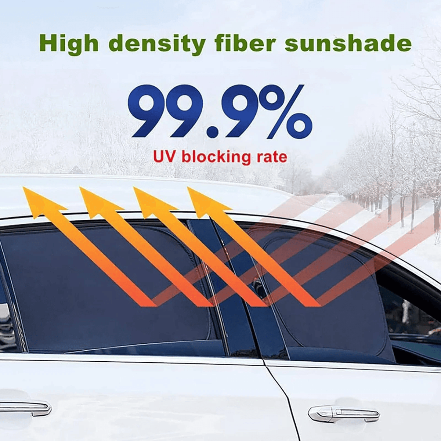 4X Magnetic Car Side Front Rear Window Sun Shade Cover Mesh Shield UV Protection 1