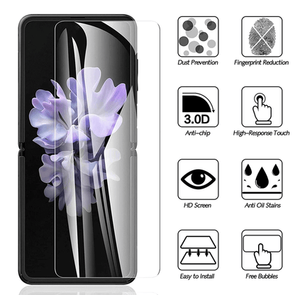 For Samsung Galaxy Z Flip 3 5G Soft Hydrogel Screen Protector Film  HD Lens Cover Full Coverage Ant 3