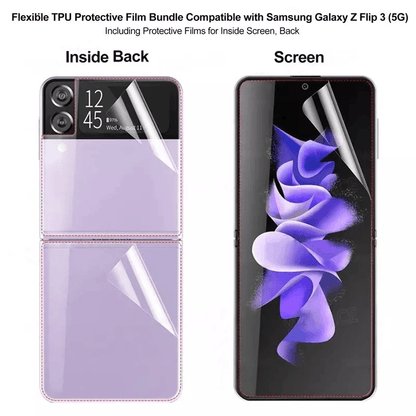 For Samsung Galaxy Z Flip 3 5G Soft Hydrogel Screen Protector Film  HD Lens Cover Full Coverage Ant 8