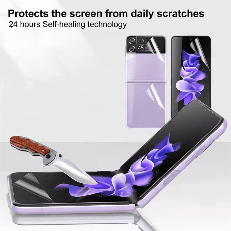 For Samsung Galaxy Z Flip 3 5G Soft Hydrogel Screen Protector Film  HD Lens Cover Full Coverage Ant 10