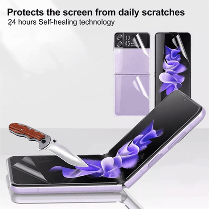 For Samsung Galaxy Z Flip 3 5G Soft Hydrogel Screen Protector Film  HD Lens Cover Full Coverage Ant 10