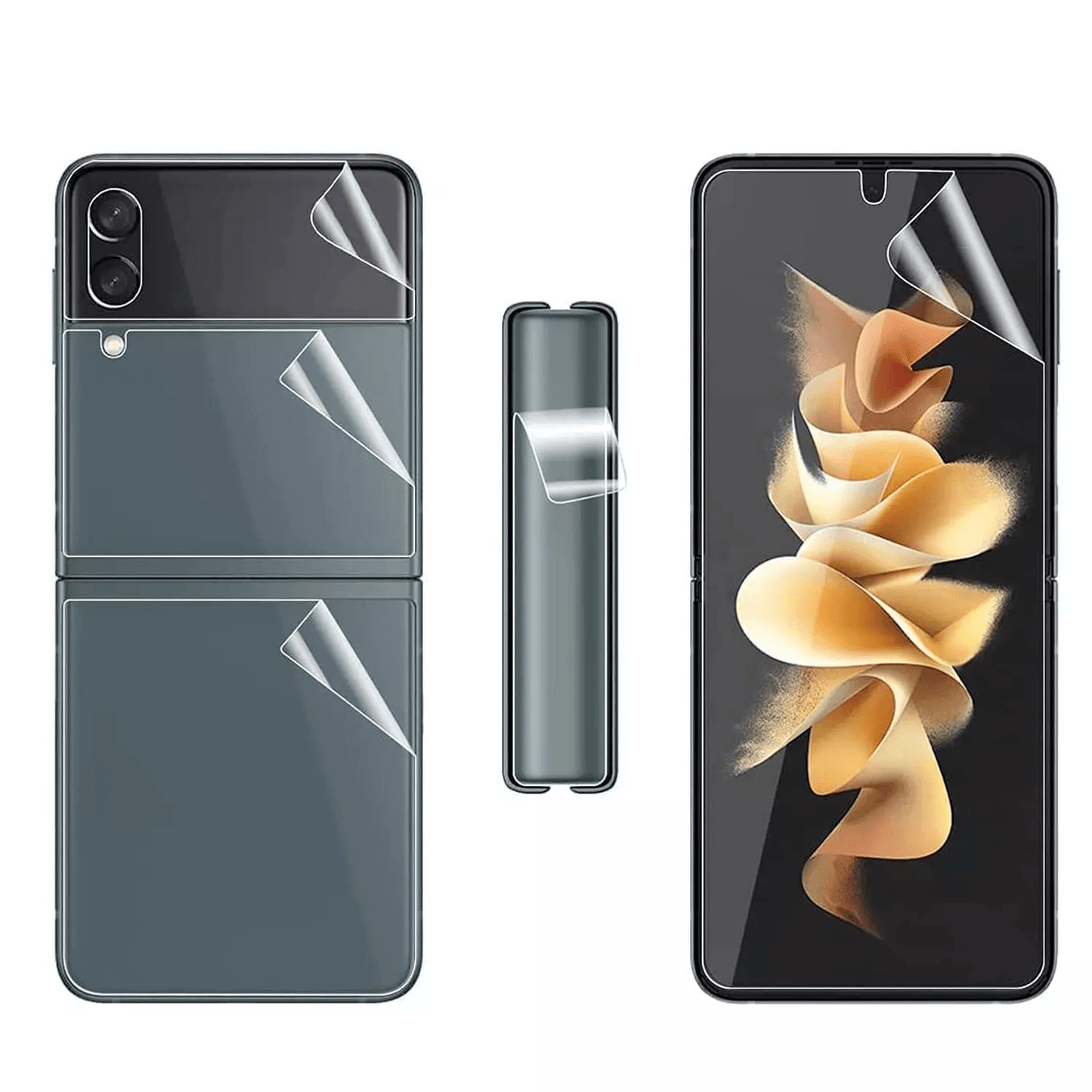 For Samsung Galaxy Z Flip 3 5G Soft Hydrogel Screen Protector Film  HD Lens Cover Full Coverage Ant 12
